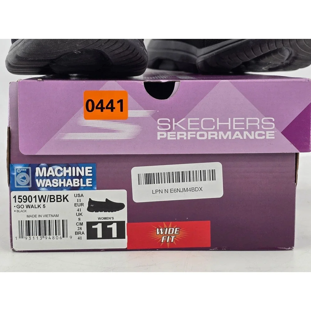 Skechers Go Walk 5 Women Size 11 Black Slip On Walking Shoes 15901W -Good